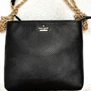 kate spade new york Jackson Street Ellery black pebble leather crossbody bag